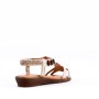 Flat wedge sandal in faux leather for women