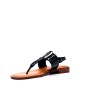 Flat sandal in faux leather for women