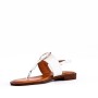 Flat sandal in faux leather for women