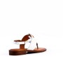 Flat sandal in faux leather for women