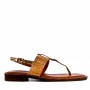 Flat sandal in faux leather for women