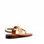 Flat sandal in faux leather for women