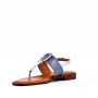 Flat sandal in faux leather for women