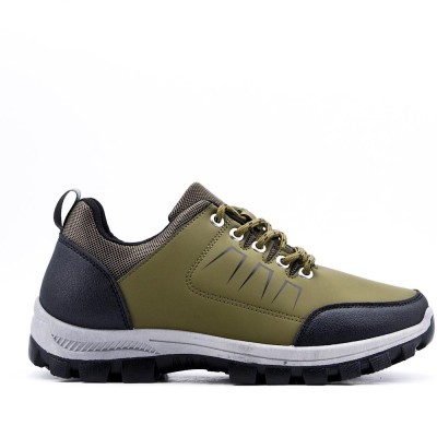 Faux leather lace-up sneaker for men