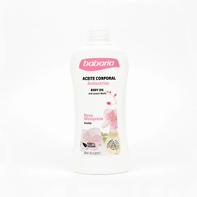 Aceite corporal antiestrías con rosa mosqueta