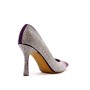 Faux suede pump with heel