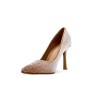 Faux suede pump with heel