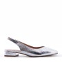 Low heel sandal in mixed materials for women