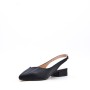 Low heel sandal in mixed materials for women