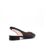 Low heel sandal in mixed materials for women