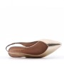 Low heel sandal in mixed materials for women