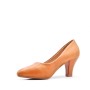 Faux leather pump with heel