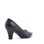 Faux leather pump with heel