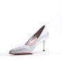 Women's faux leather heeled pumps