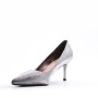 Women's faux leather heeled pumps