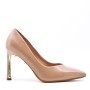 Women's faux leather heeled pumps