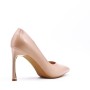 Women's faux leather heeled pumps