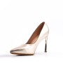 Women's faux leather heeled pumps