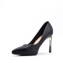 Women's faux leather heeled pumps