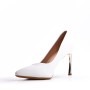 Women's faux leather heeled pumps