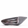 Heeled pumps in mixed materials for women