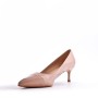 Women's faux leather heeled pumps