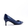 Women's faux leather heeled pumps