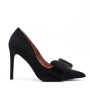 Faux leather pump with heel