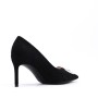 Faux suede pump