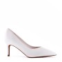 Women's faux leather heeled pumps