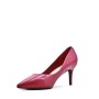 Women's faux leather heeled pumps