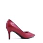 Women's faux leather heeled pumps