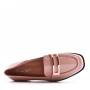 Medium heel pumps in imitation leather for women