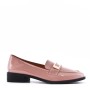 Medium heel pumps in imitation leather for women