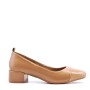 Medium heel pumps in imitation leather for women