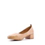 Medium heel pumps in imitation leather for women