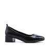 Medium heel pumps in imitation leather for women