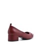 Medium heel pumps in imitation leather for women