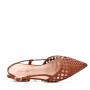 Low heel sandal in mixed materials for women