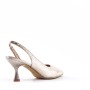 Medium heel pumps in imitation leather for women