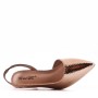 Medium heel pumps in imitation leather for women