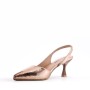 Medium heel pumps in imitation leather for women