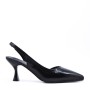 Medium heel pumps in imitation leather for women