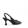 Medium heel pumps in imitation leather for women