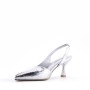 Medium heel pumps in imitation leather for women