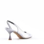 Medium heel pumps in imitation leather for women