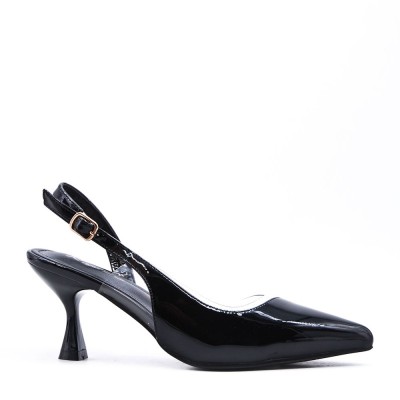 Escarpins talon moyen en simili cuir pour femme