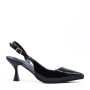 Medium heel pumps in imitation leather for women