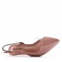 Medium heel pumps in imitation leather for women