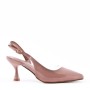 Medium heel pumps in imitation leather for women